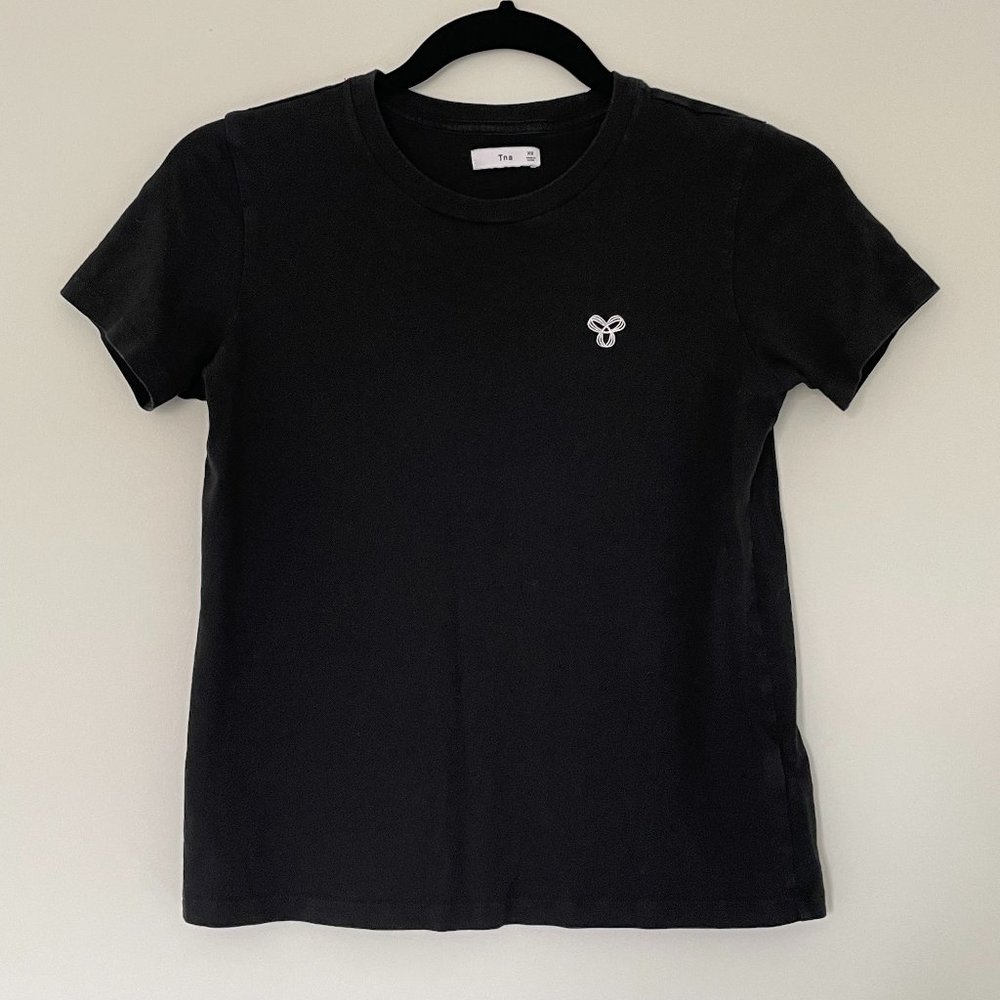 Black T-shirt with TNA logo embroidery